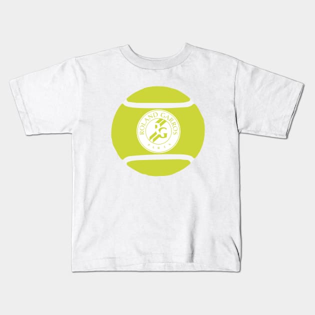 French Open Tennis Ball Kids T-Shirt by inkstyl